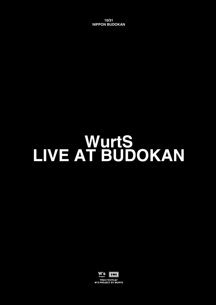 WurtS、10/31に初となる日本武道館単独公演を開催 - WurtS LIVE AT BUDOKAN 告知画像